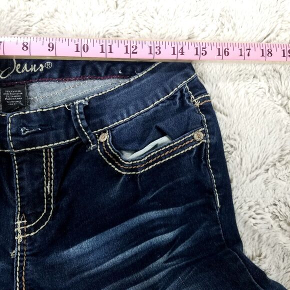 Ariya Jeans Women's 9/10 Blue Straight Dark Wash - Picture 5 of 11